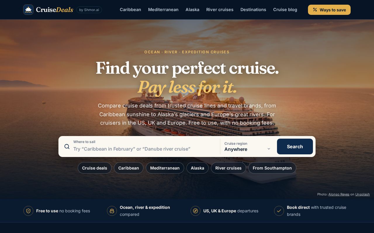 Preview of CruiseDeals: Compare Cruise Deals Worldwide