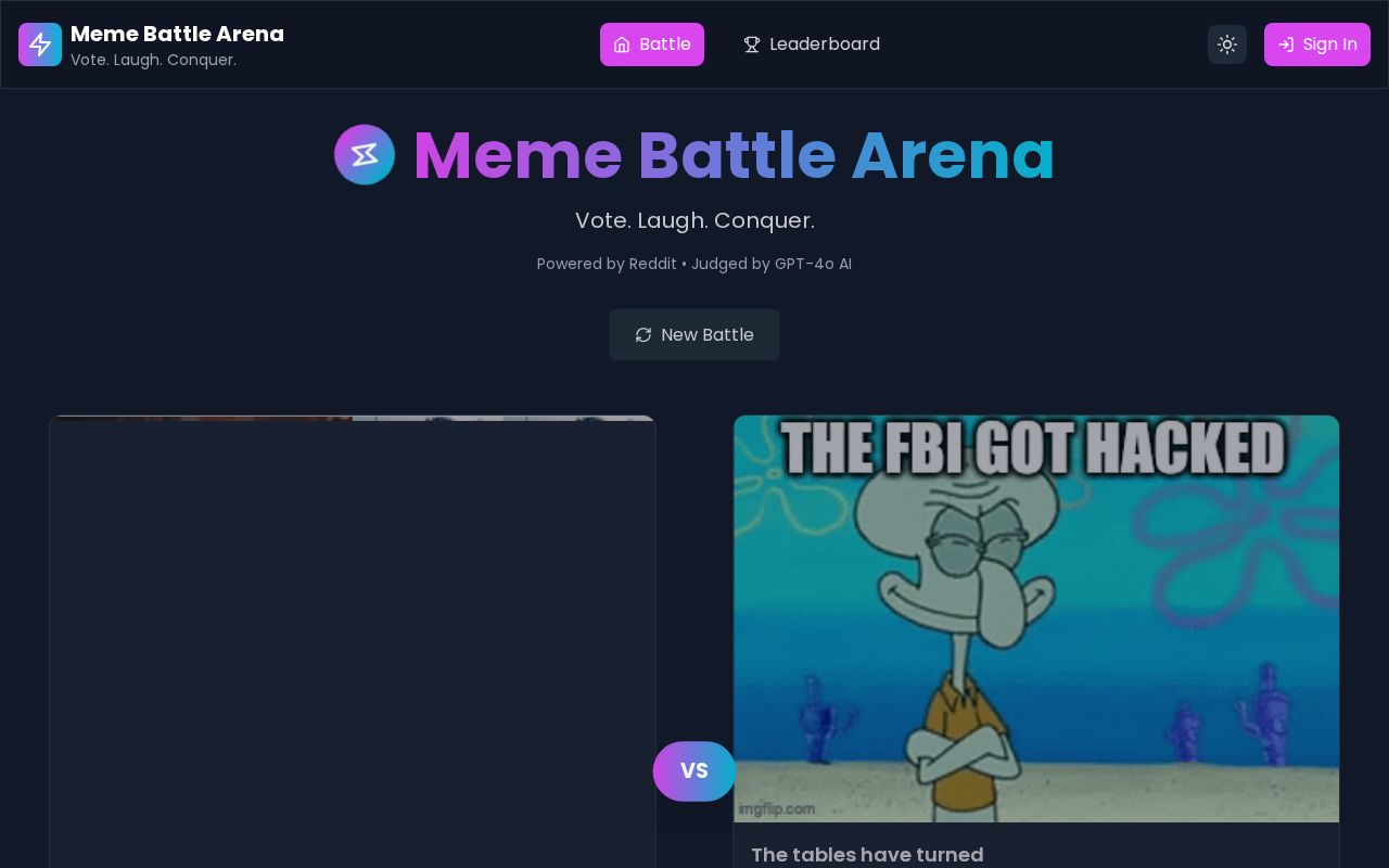 Preview of Meme Battle Arena