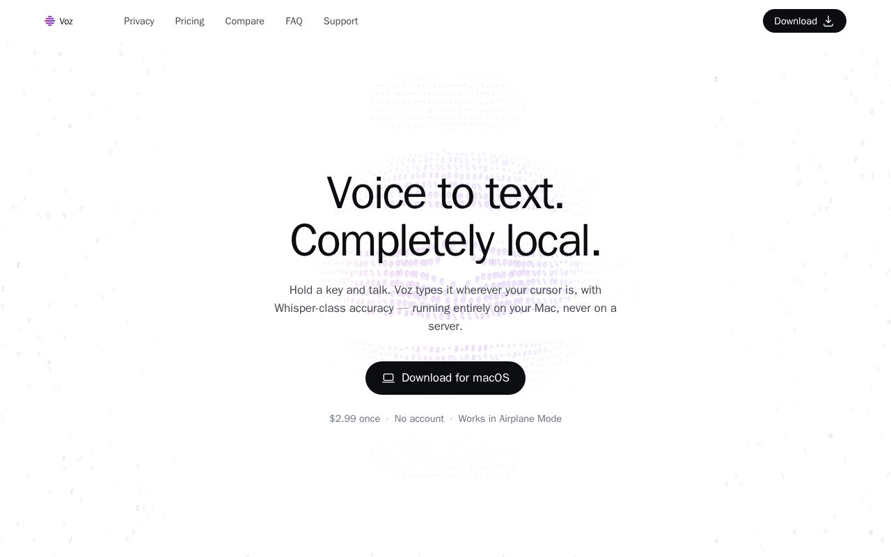 Preview of Voz Mac