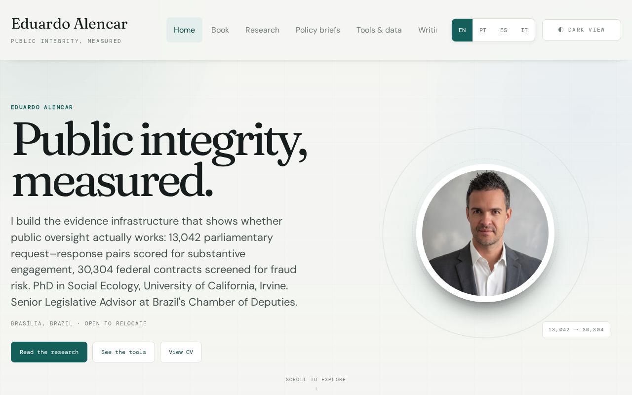 Preview of Eduardo Alencar Site