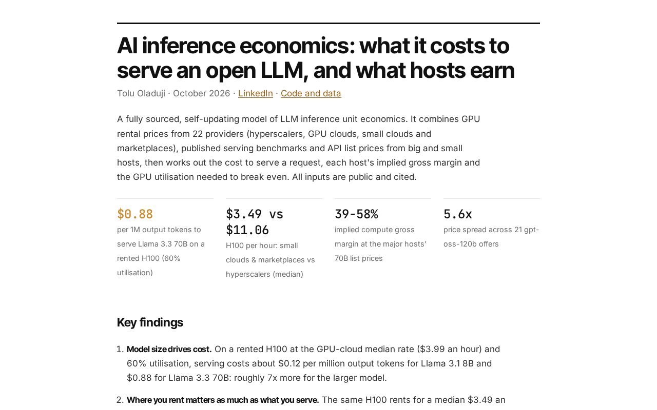 Preview of Ai Inference Economics