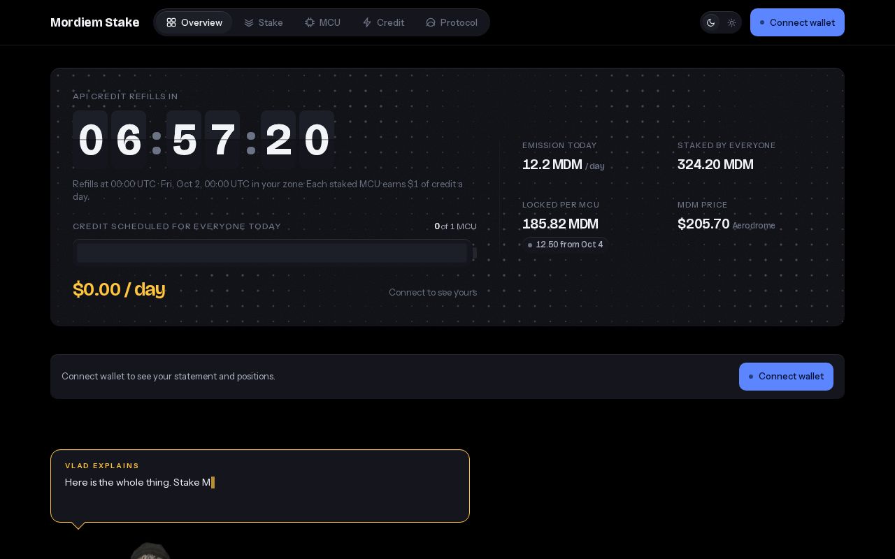 Preview of Mordiem Stake Ui