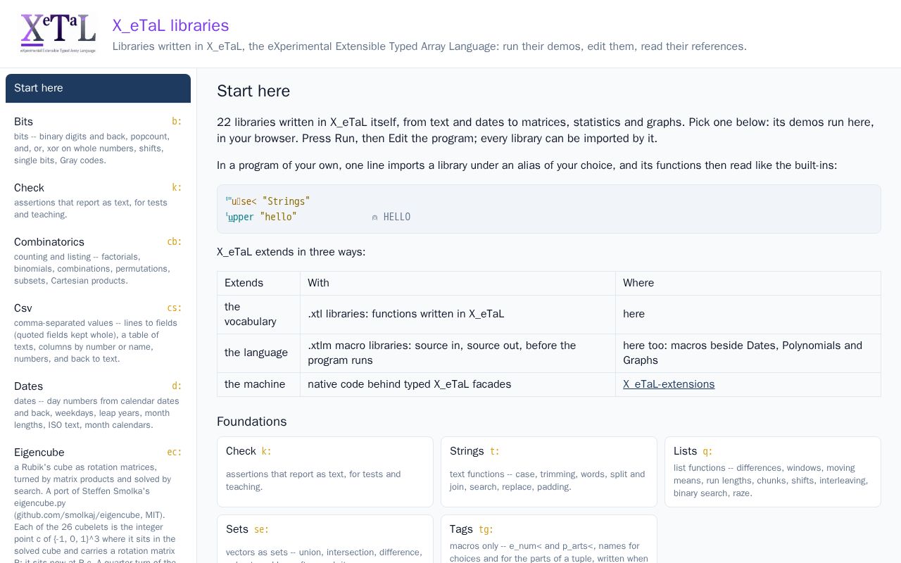 Preview of X_eTaL libraries
