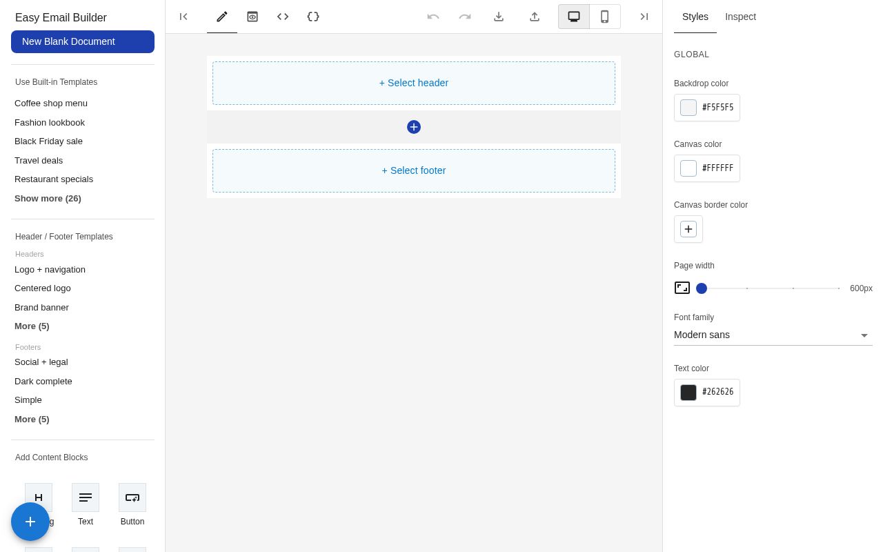 Preview of Easy Email Builder