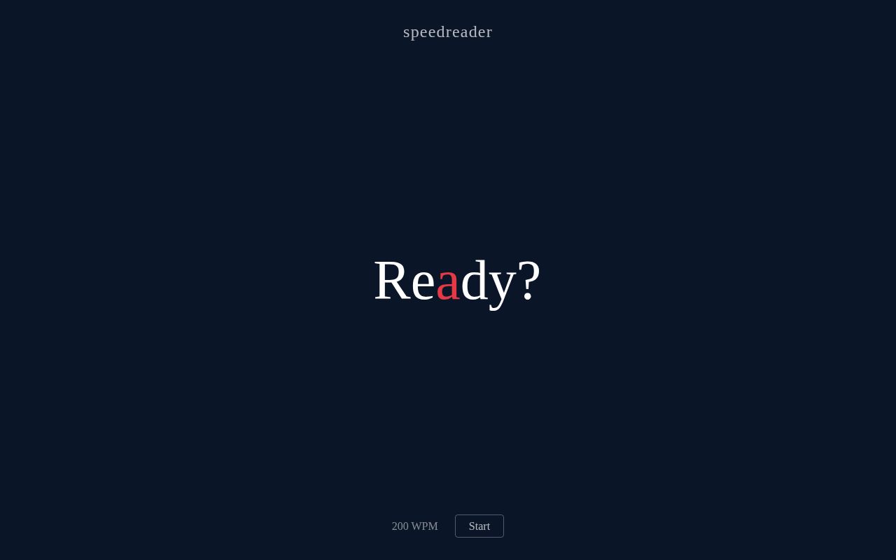Preview of a speedreading app