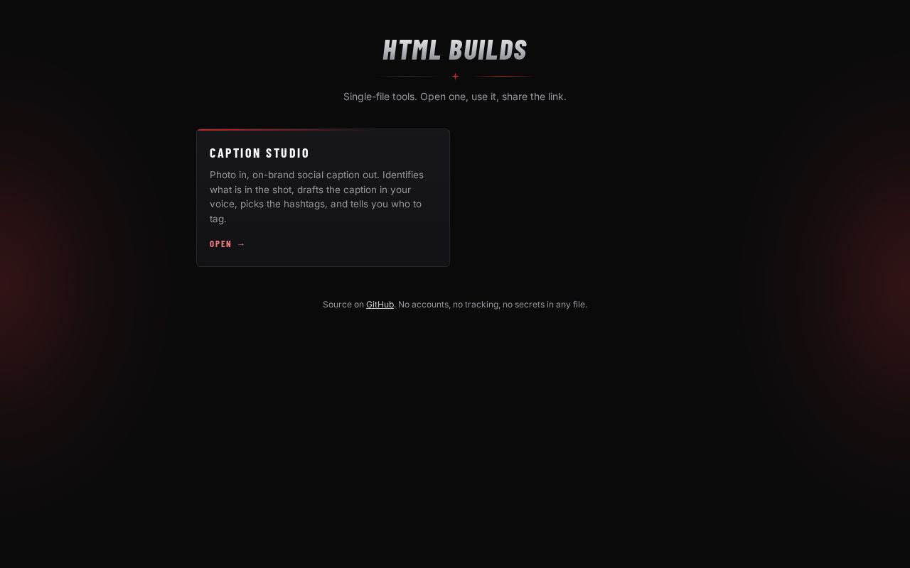 Preview of HTML Builds
