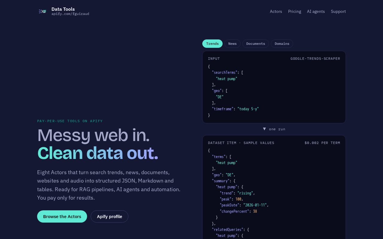 Preview of Data Tools