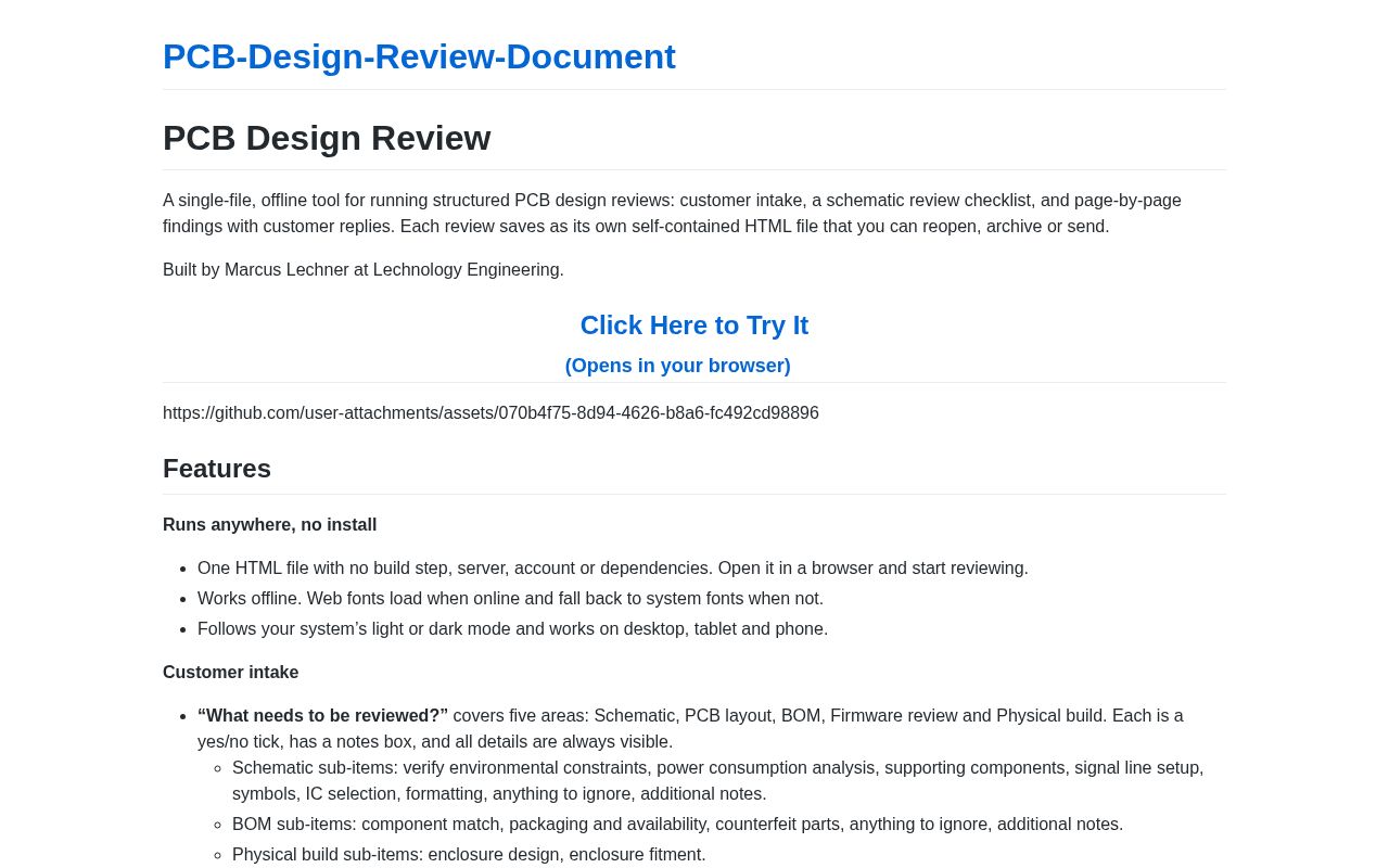 Preview of PCB Design Review Document
