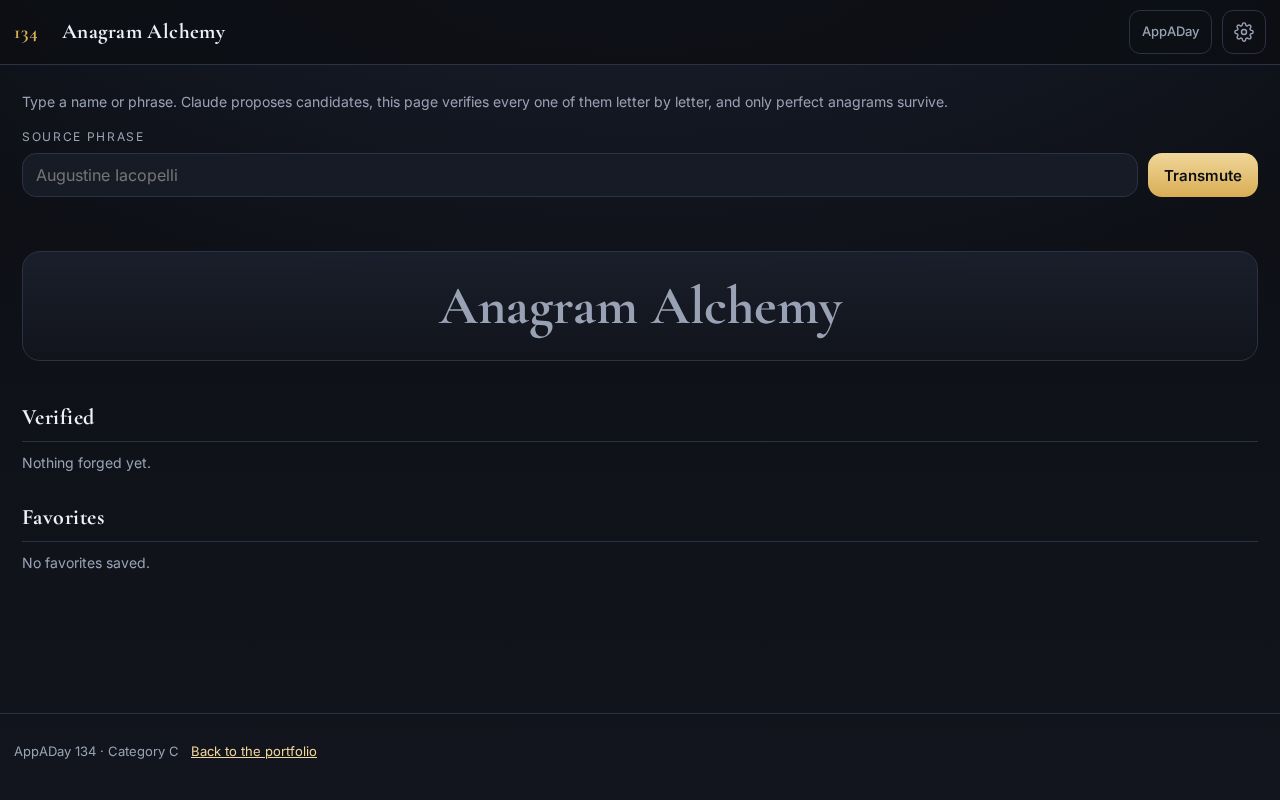 Preview of Appaday 134 Anagram Alchemy