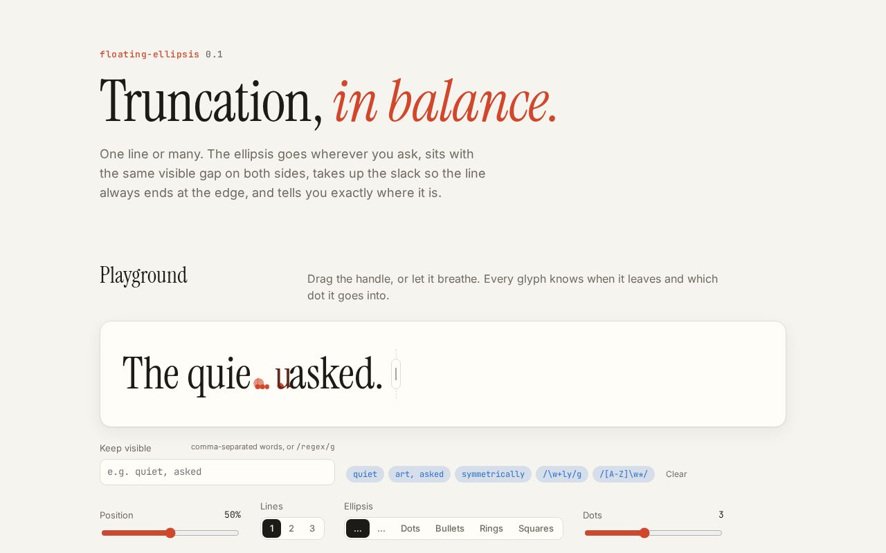 Preview of Floating Ellipsis