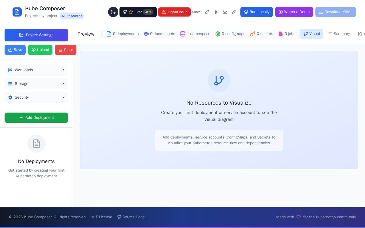 Preview of kube composer