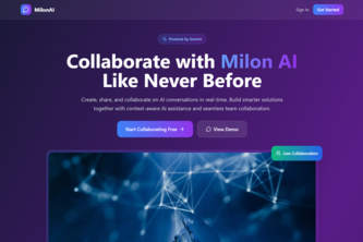 Preview of MilonAI - Collaborative AI Chat Application