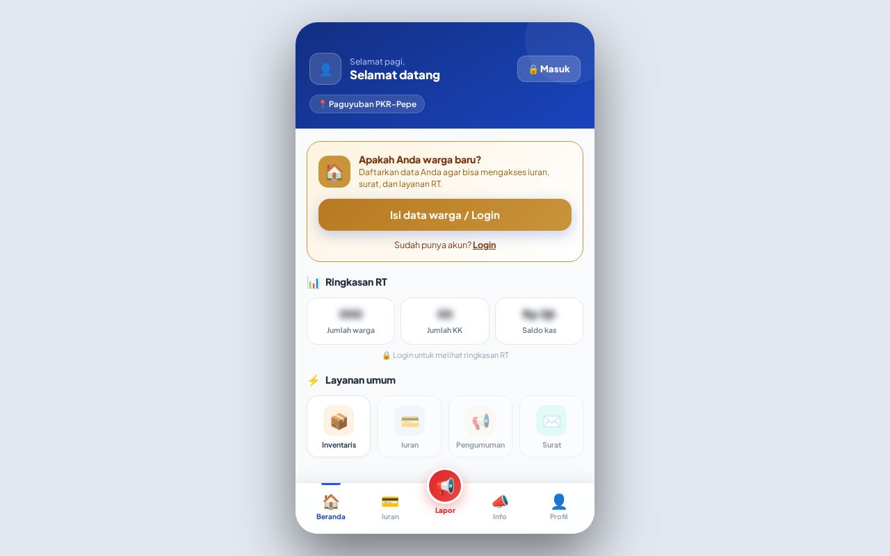 Preview of Paguyuban App