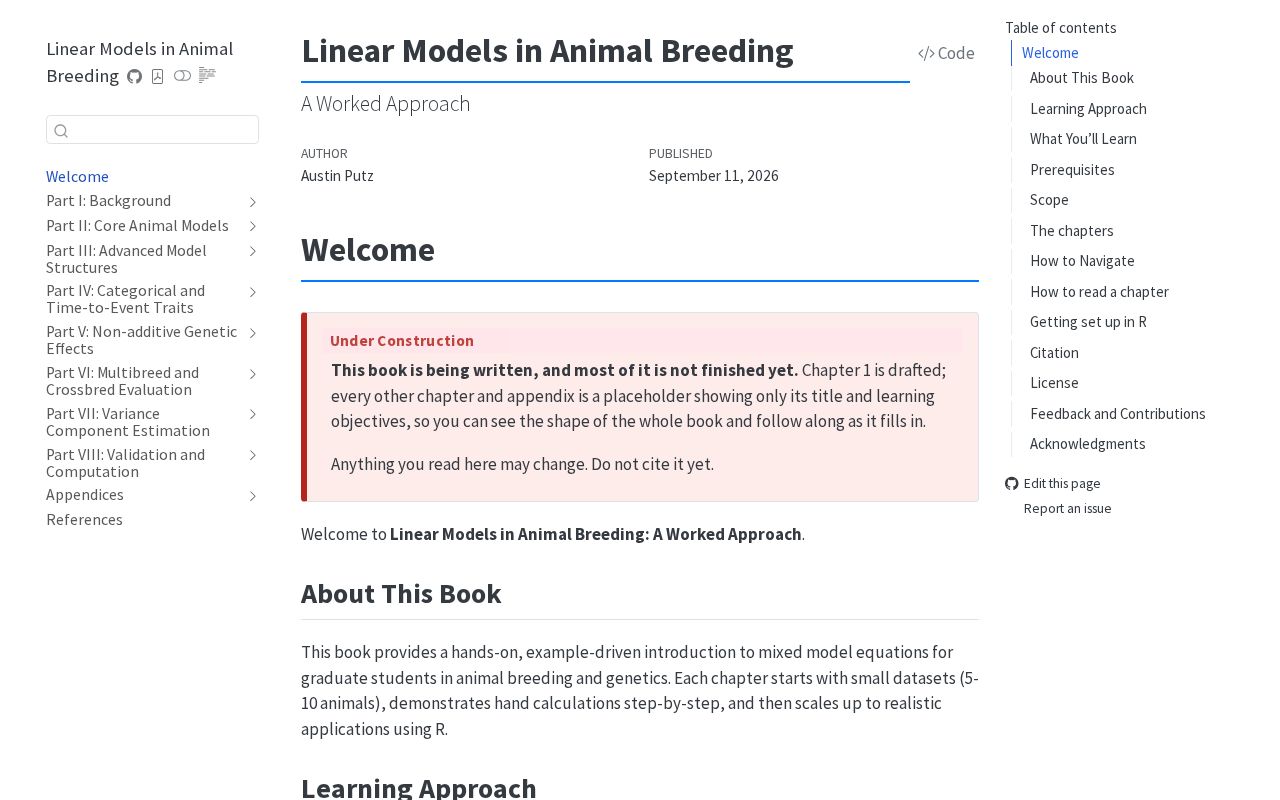 Preview of Linear Models In Animal Breeding