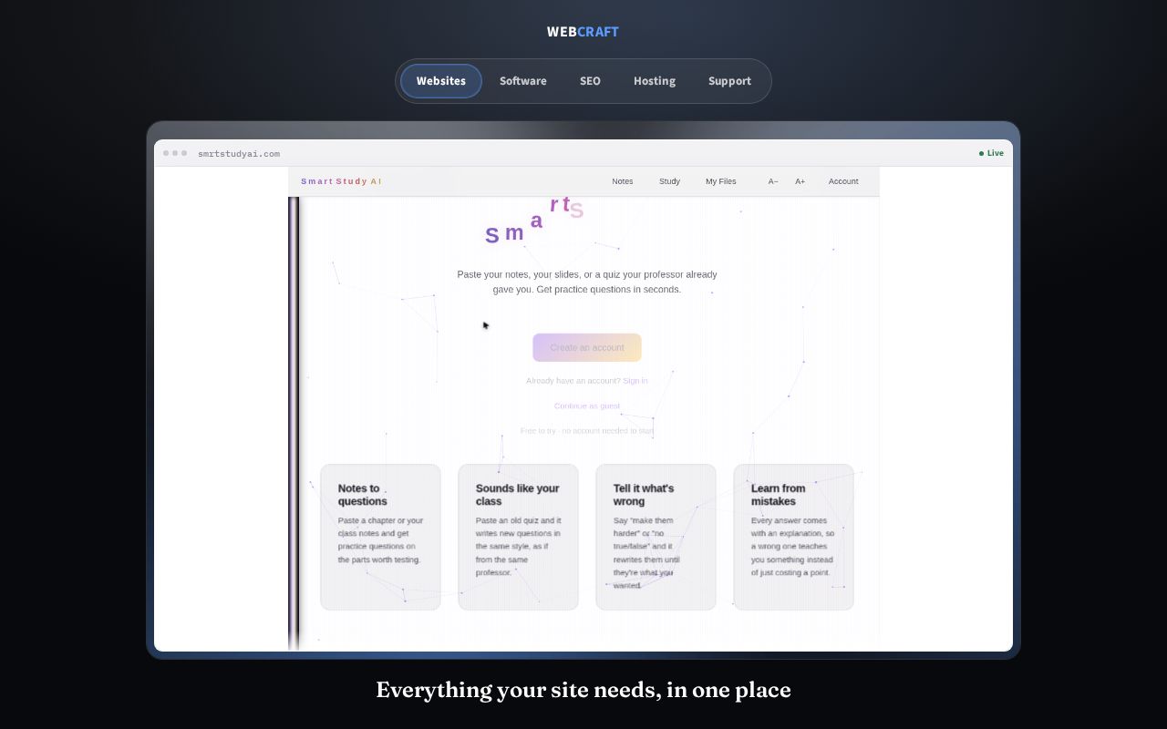 Preview of Webcraft Gui