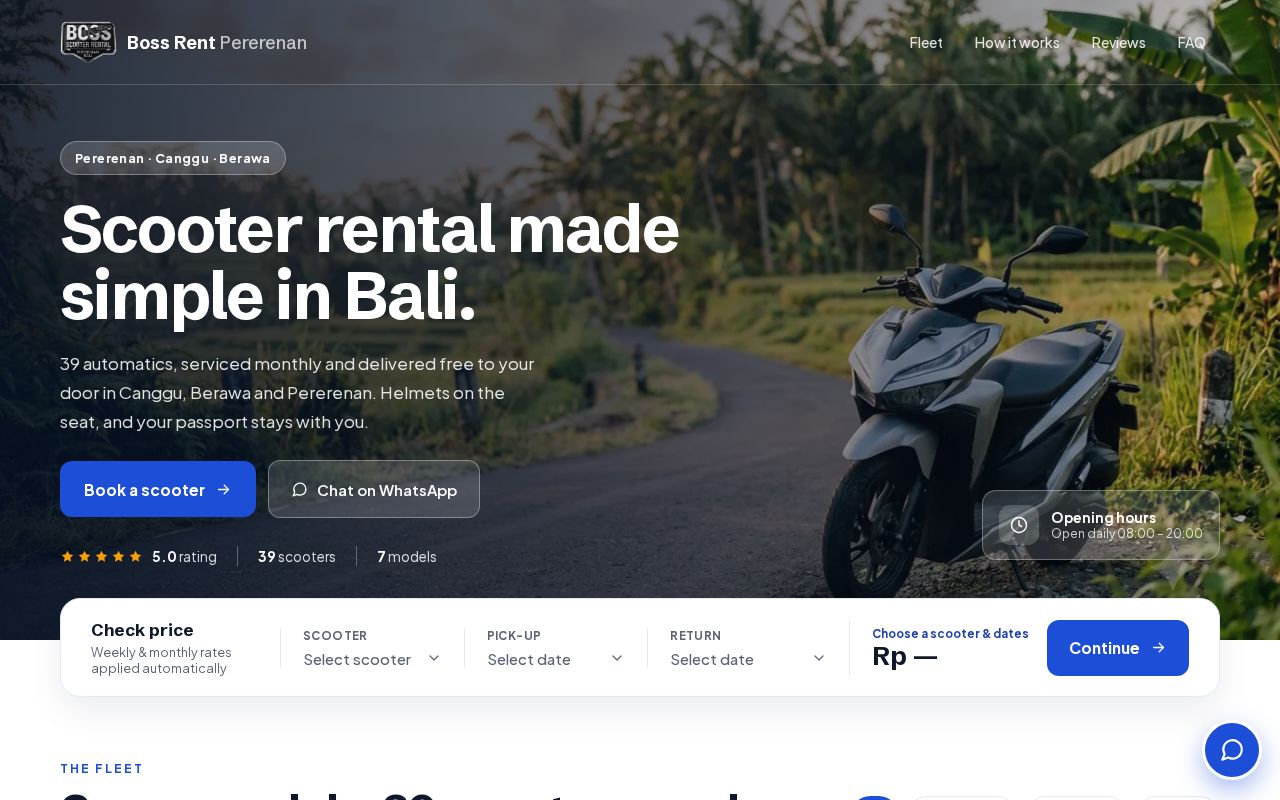 Preview of Pererenan Website Rental