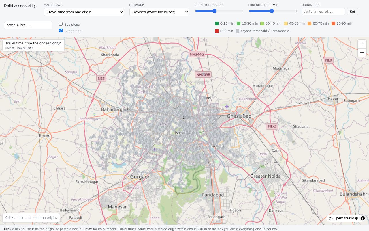 Preview of Delhi Accessibility Viewer