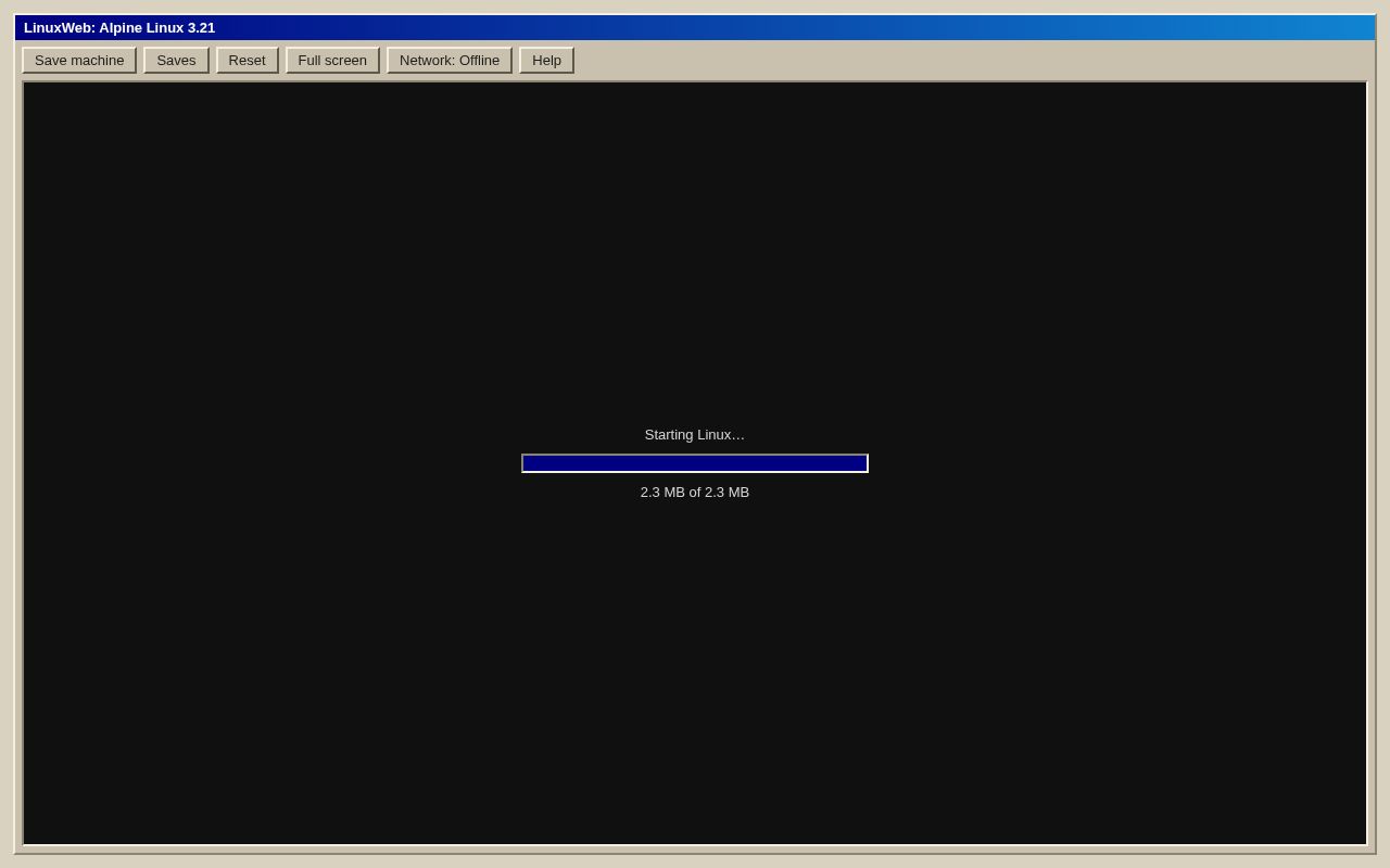 Preview of Real Alpine Linux in your browser tab, with your home folder saved automatically.
