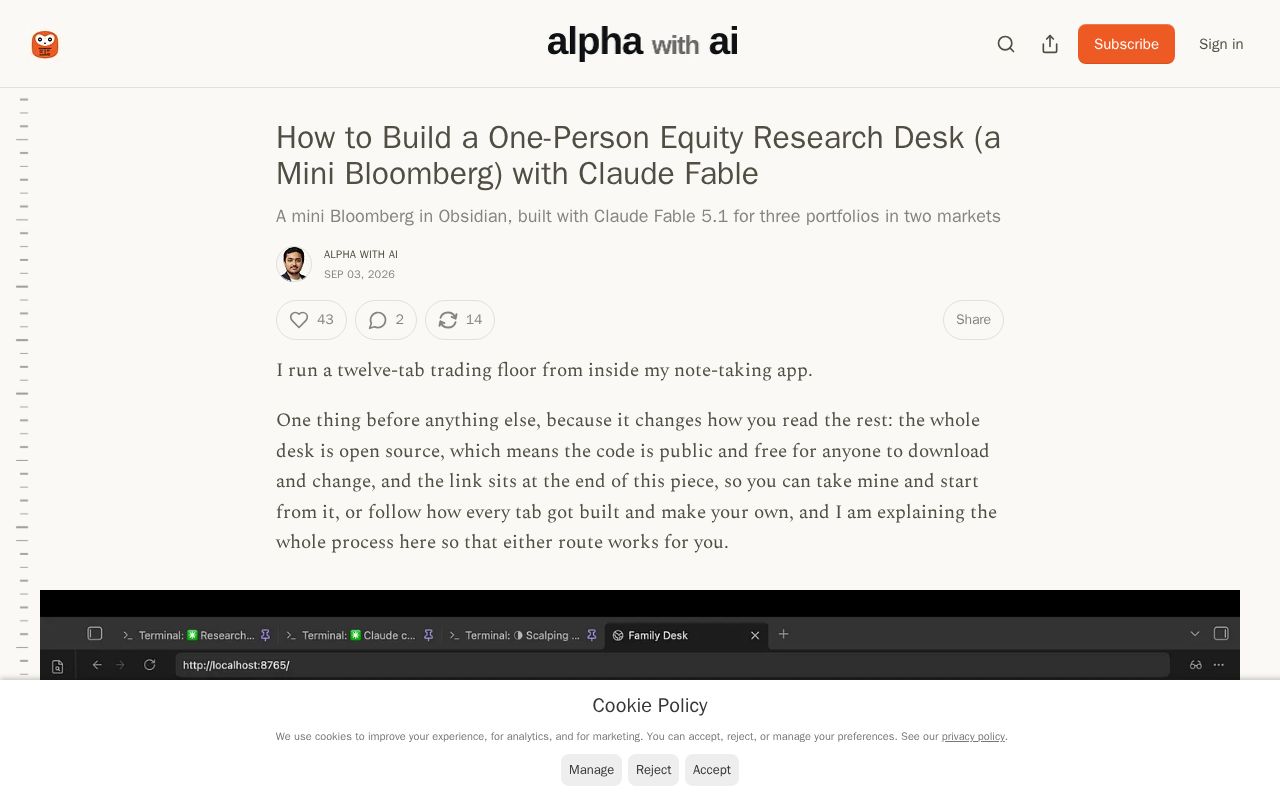 Preview of One Person Equity Research Desk