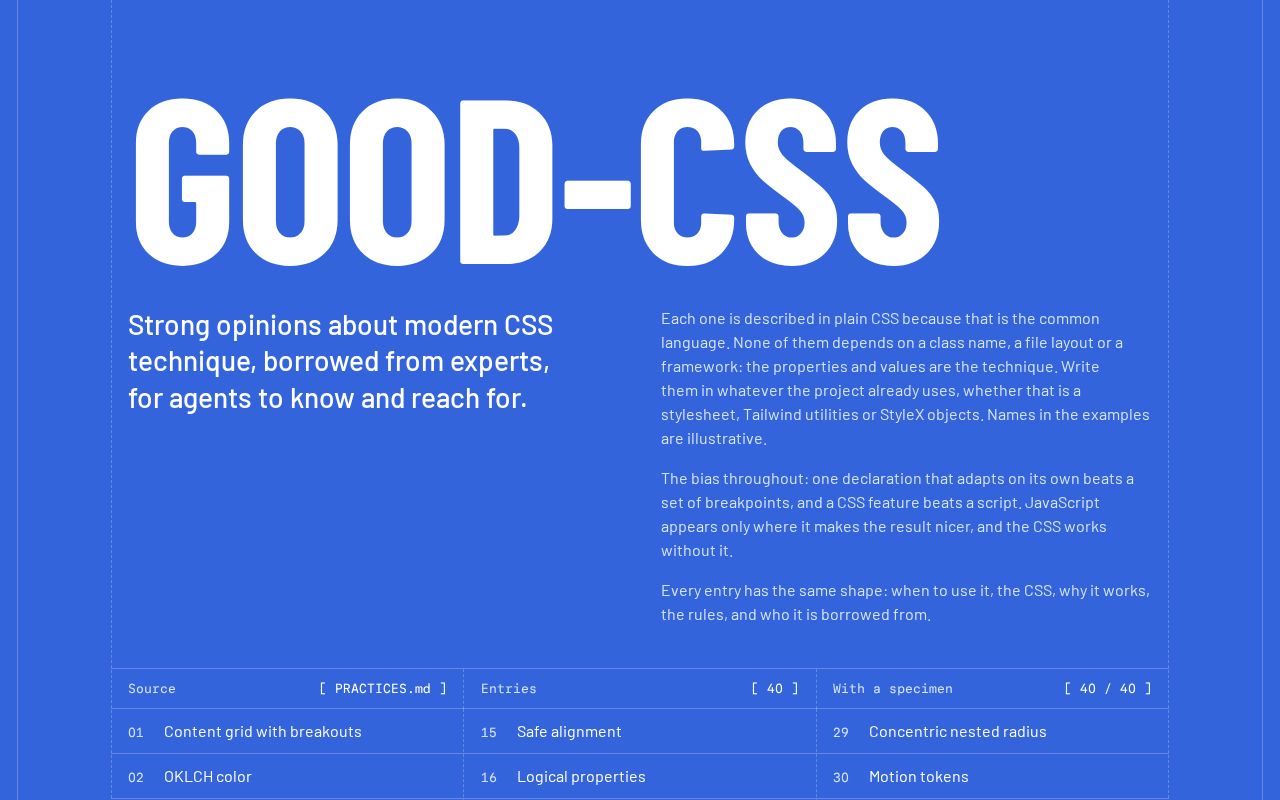 Preview of Good Css