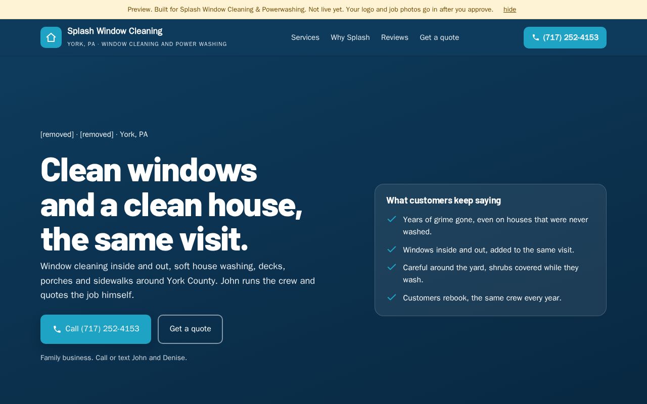 Preview of Splash Window Cleaning Powerwashing Preview