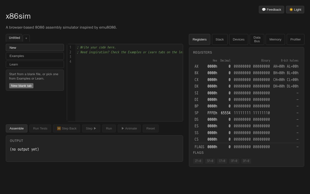 Preview of x86sim