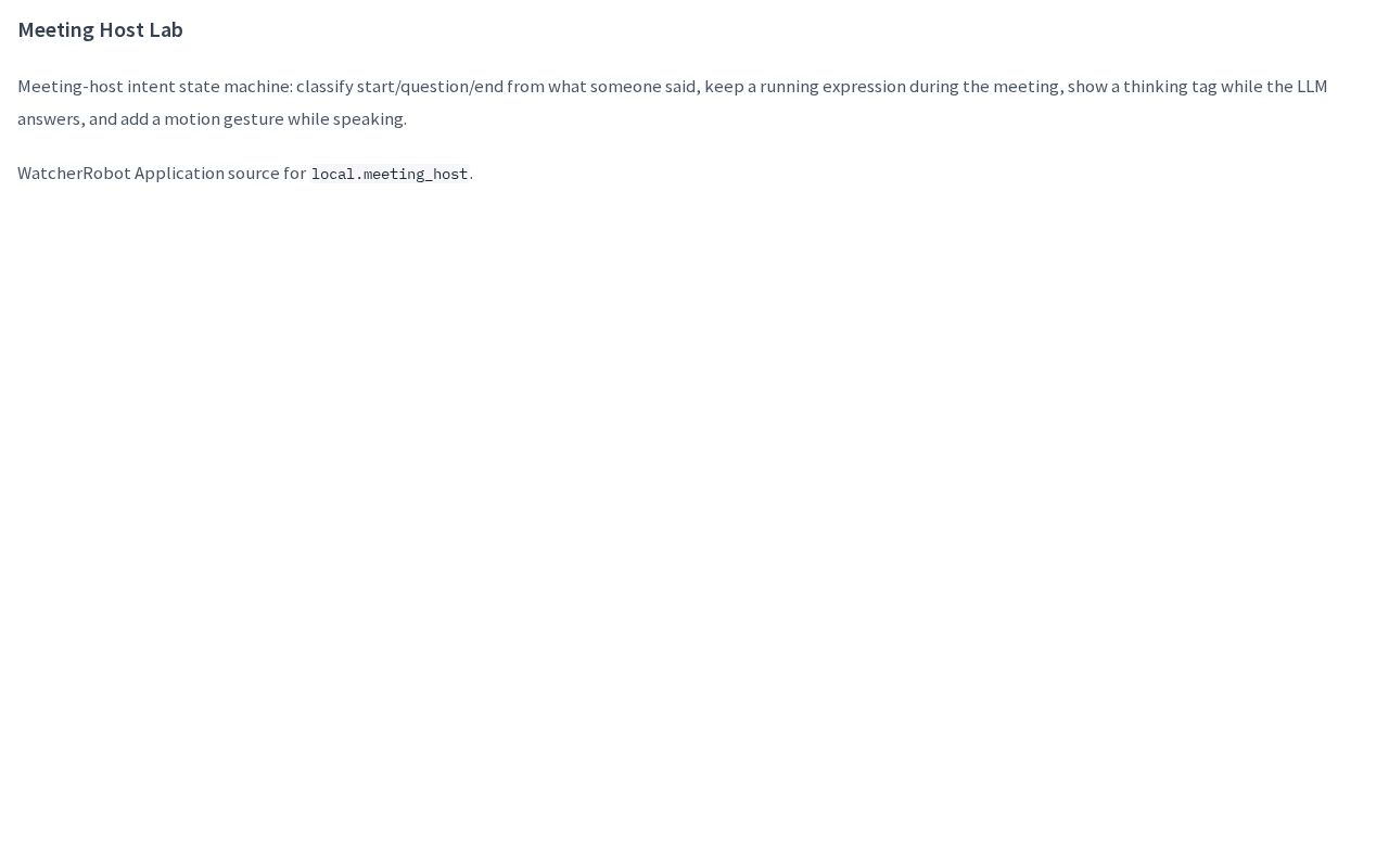 Preview of Meeting Host Lab