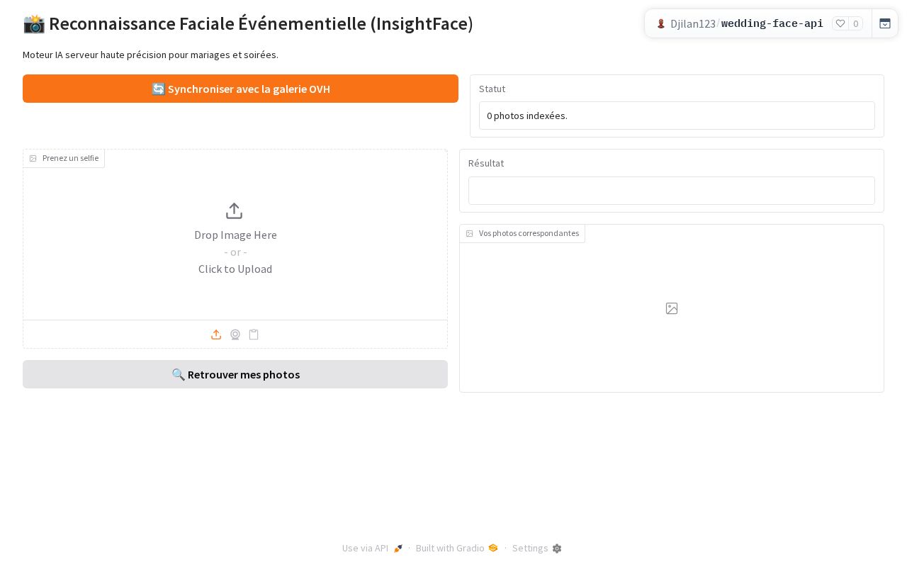 Preview of Wedding Face Api