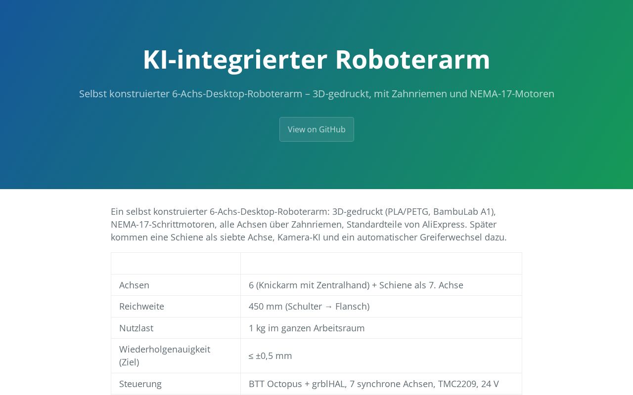 Preview of KI-integrierter Roboterarm