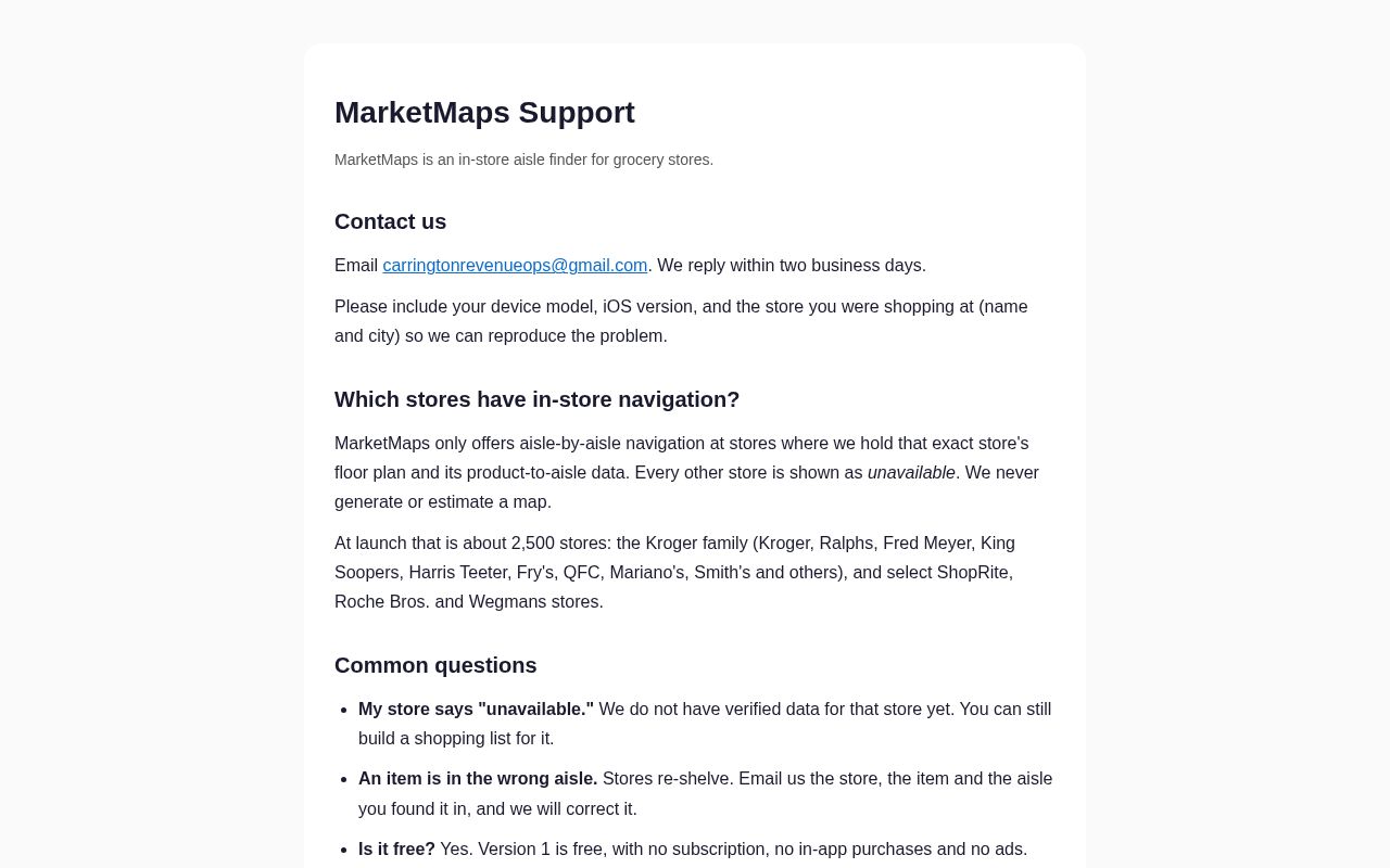 Preview of MarketMaps