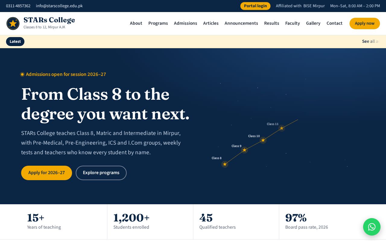 Preview of Stars College Portals