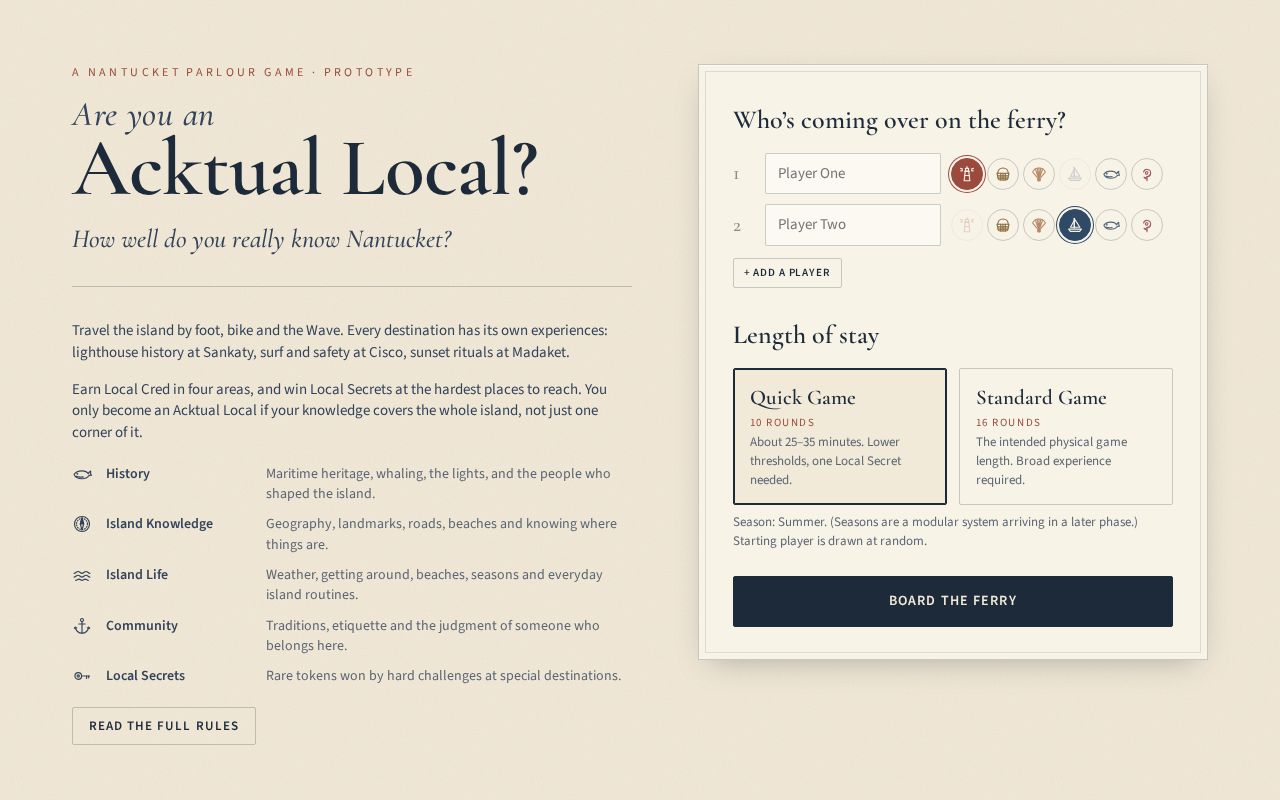 Preview of Actual Local