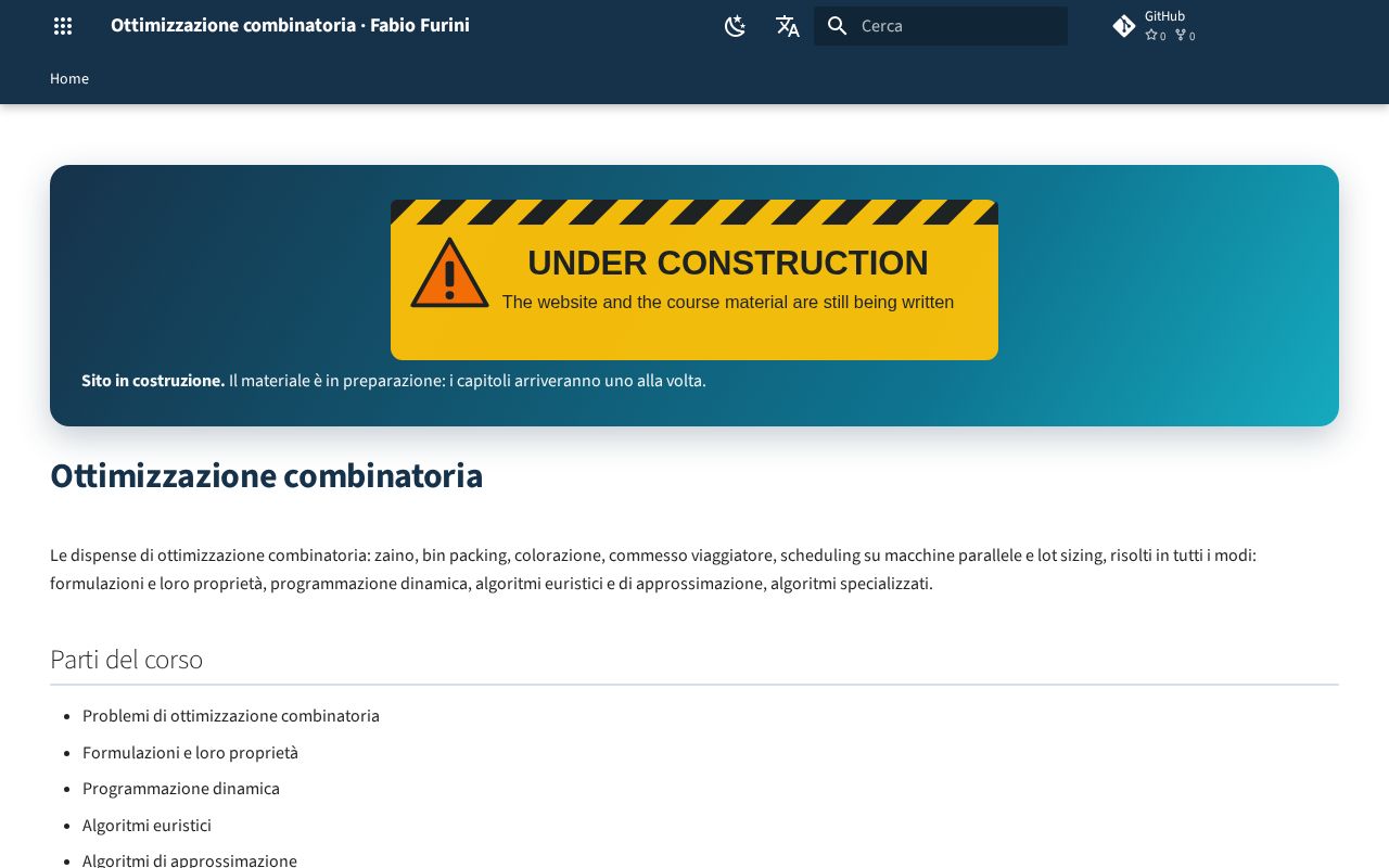 Preview of Ottimizzazione combinatoria