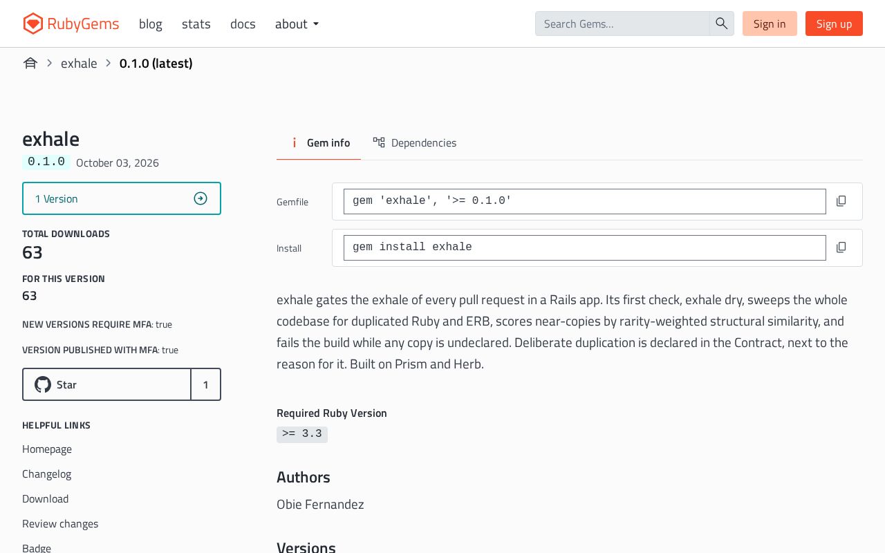 Preview of Exhale Ruby