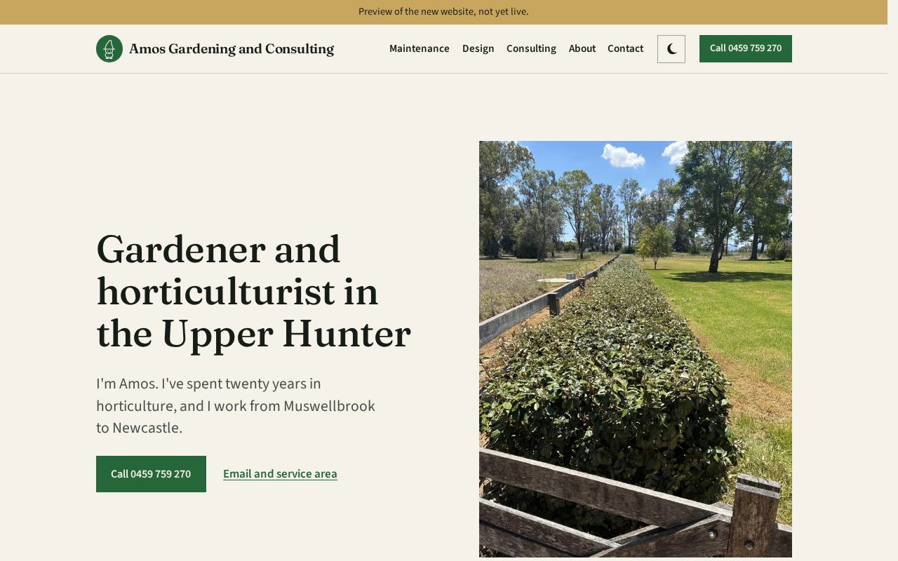 Preview of Horticulturist and gardener, Hunter