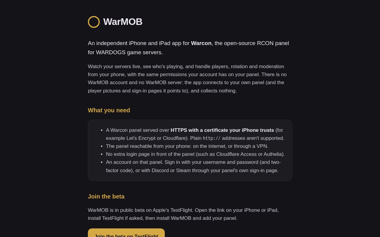 Preview of WarMOB