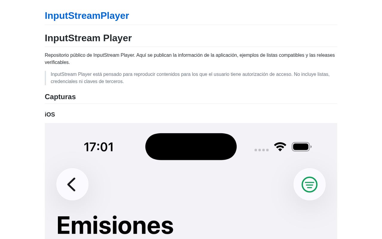 Preview of InputStreamPlayer
