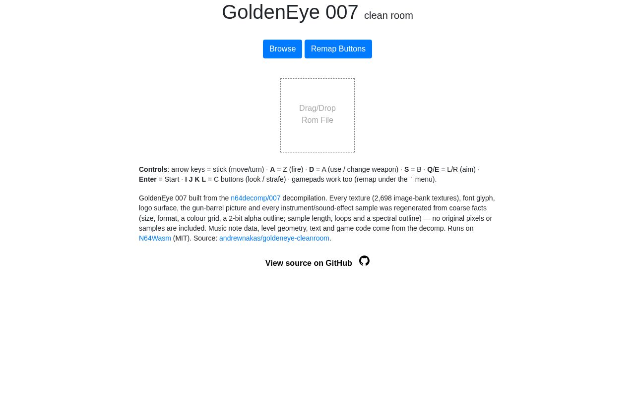 Preview of Goldeneye Cleanroom