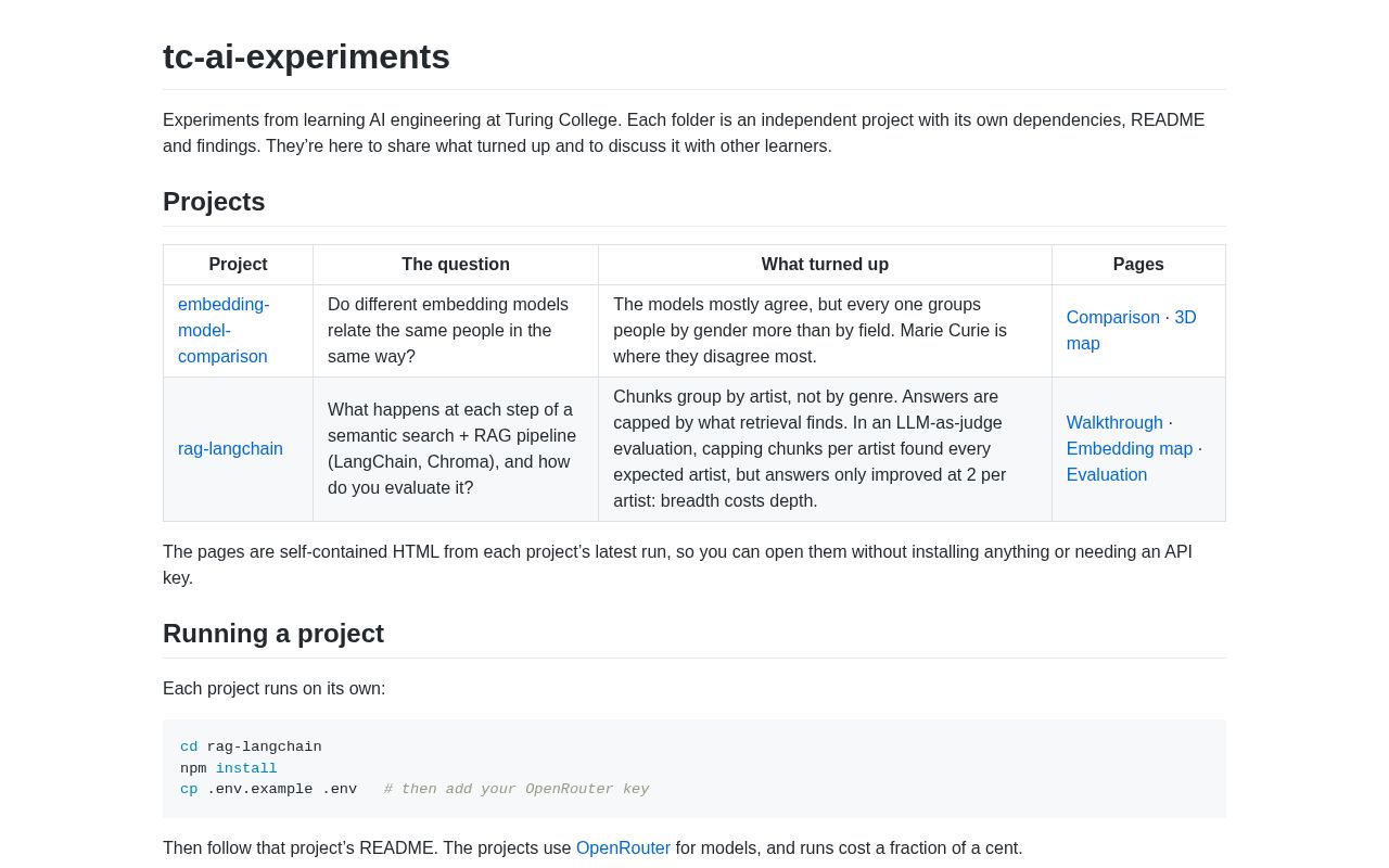 Preview of Tc Ai Experiments