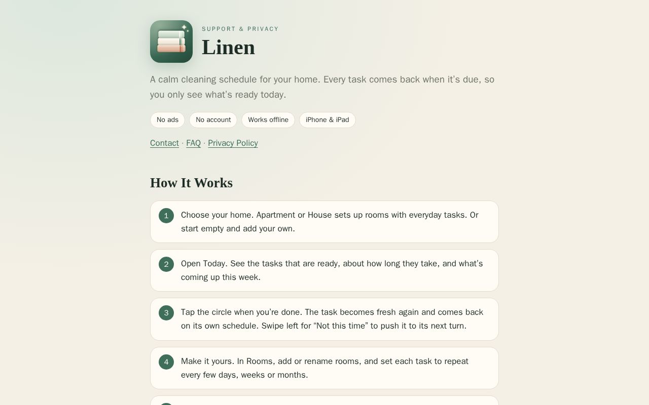 Preview of Linen Site