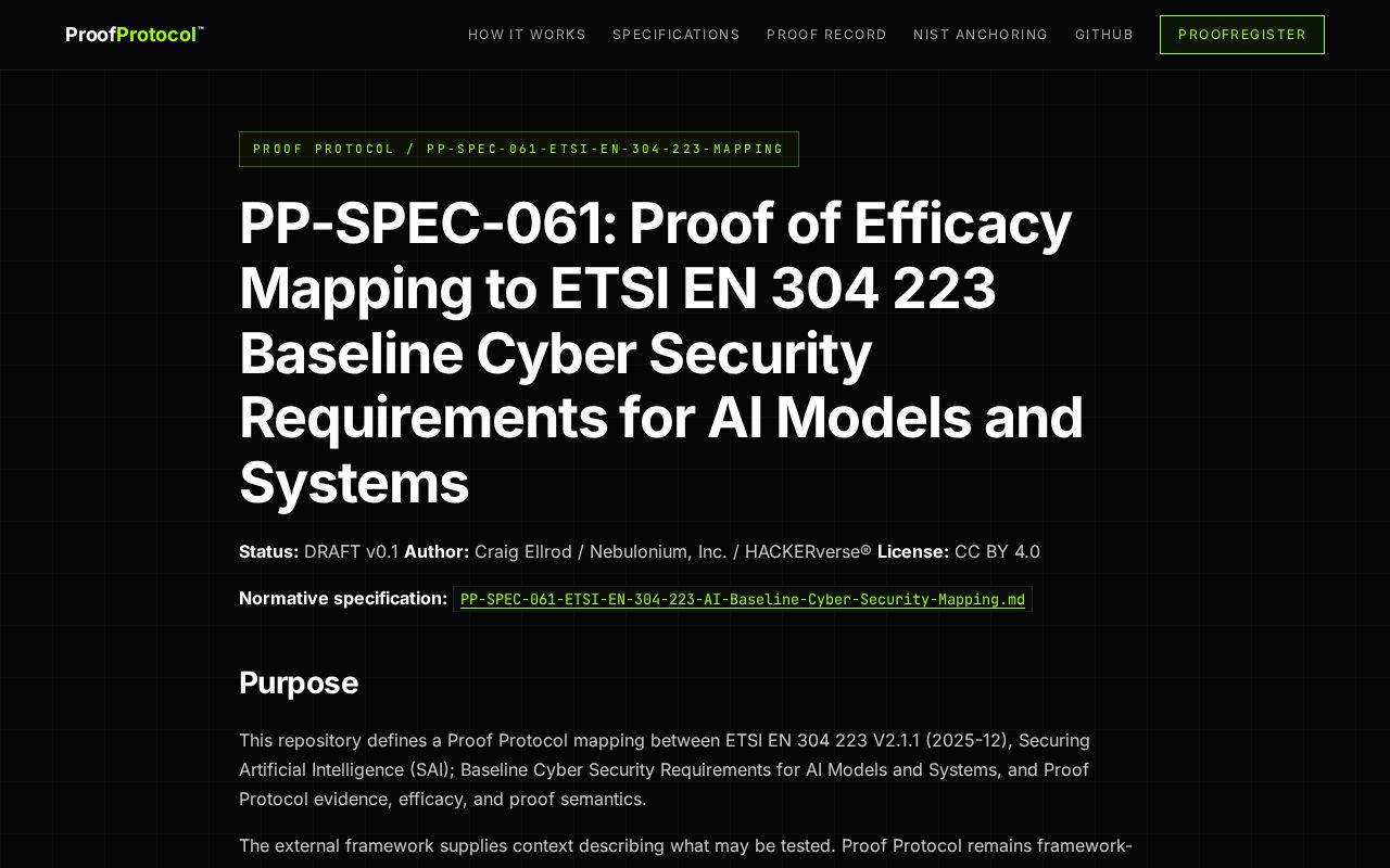 Preview of PP SPEC 061 Etsi En 304 223 Mapping