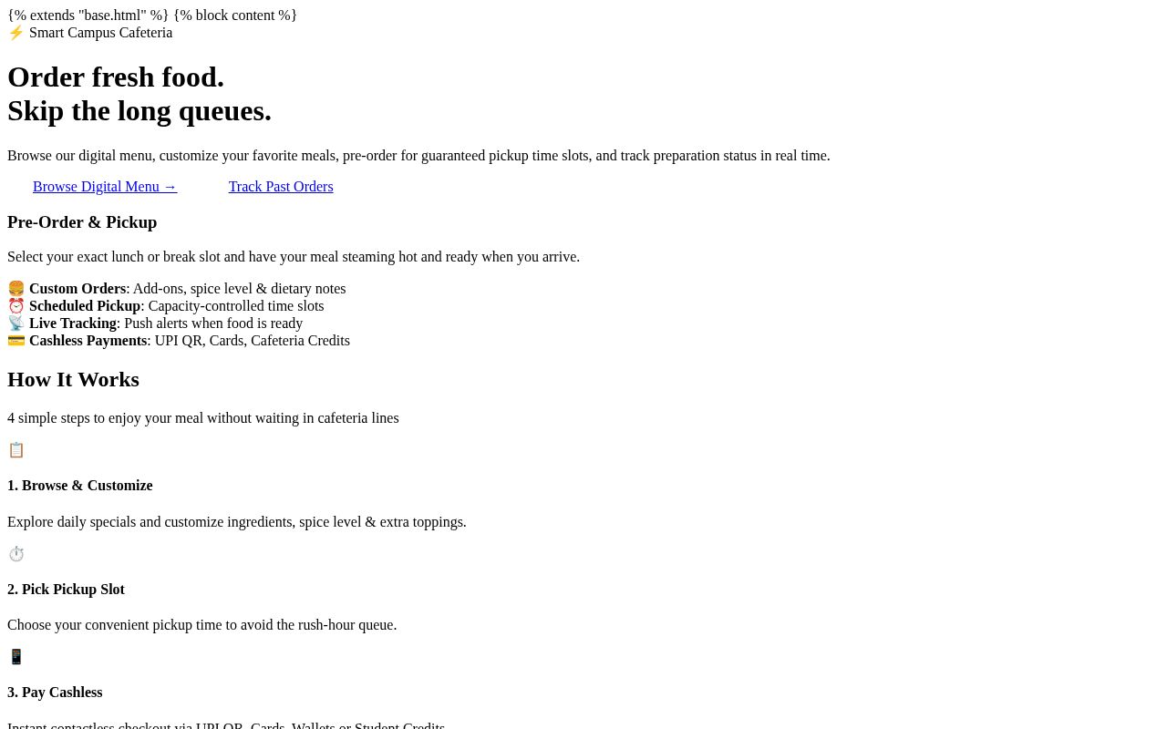 Preview of Cafeteria Menu And Ordering