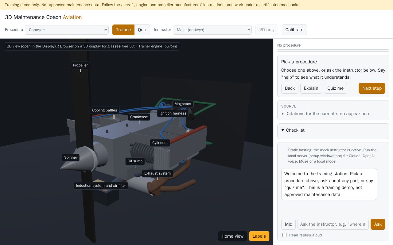 Preview of Displayxr Aviation Coach