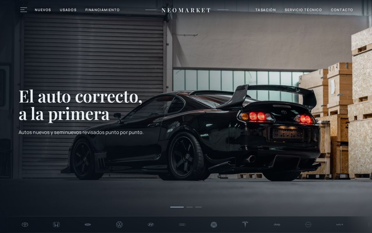 Preview of Neomarket — sitio demo de automotora (concepto)