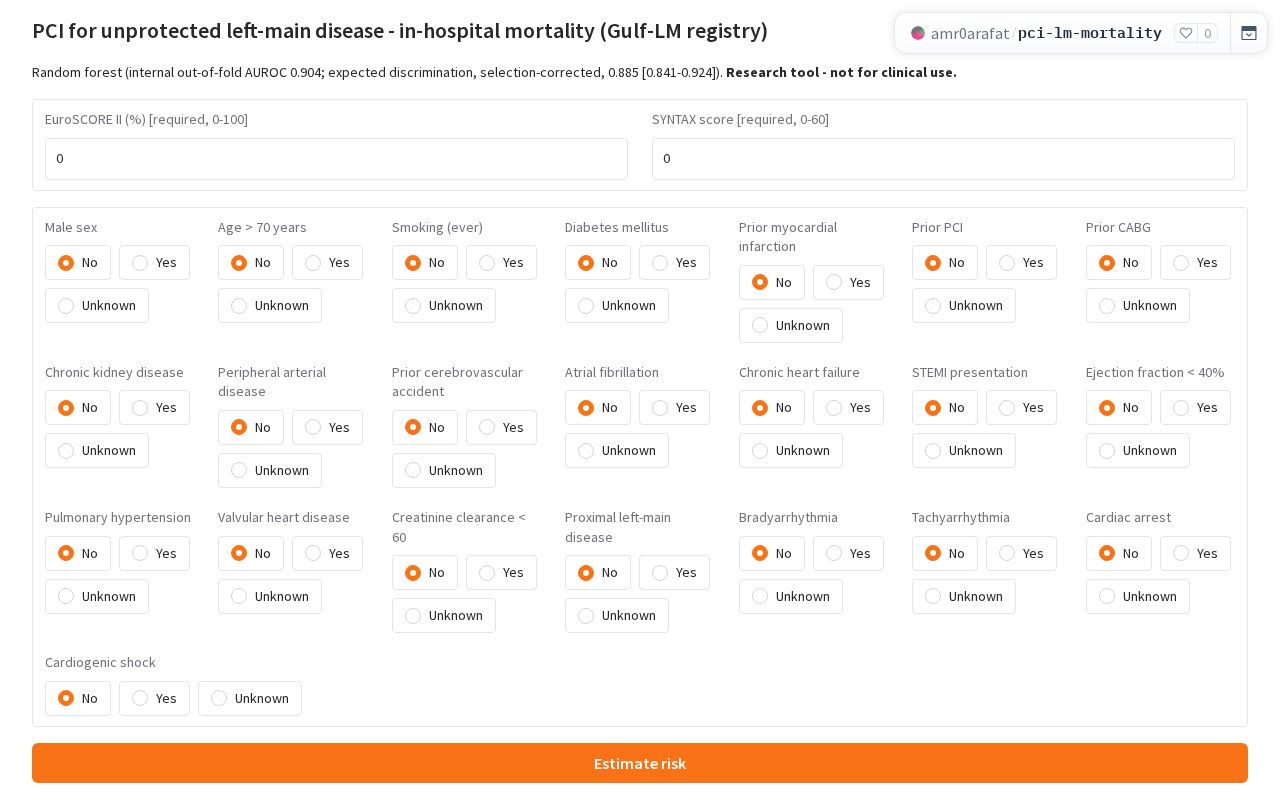 Preview of PCI Left-Main Mortality (Gulf-LM)