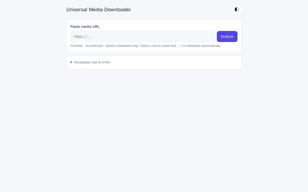 Preview of Universal Media Downloader