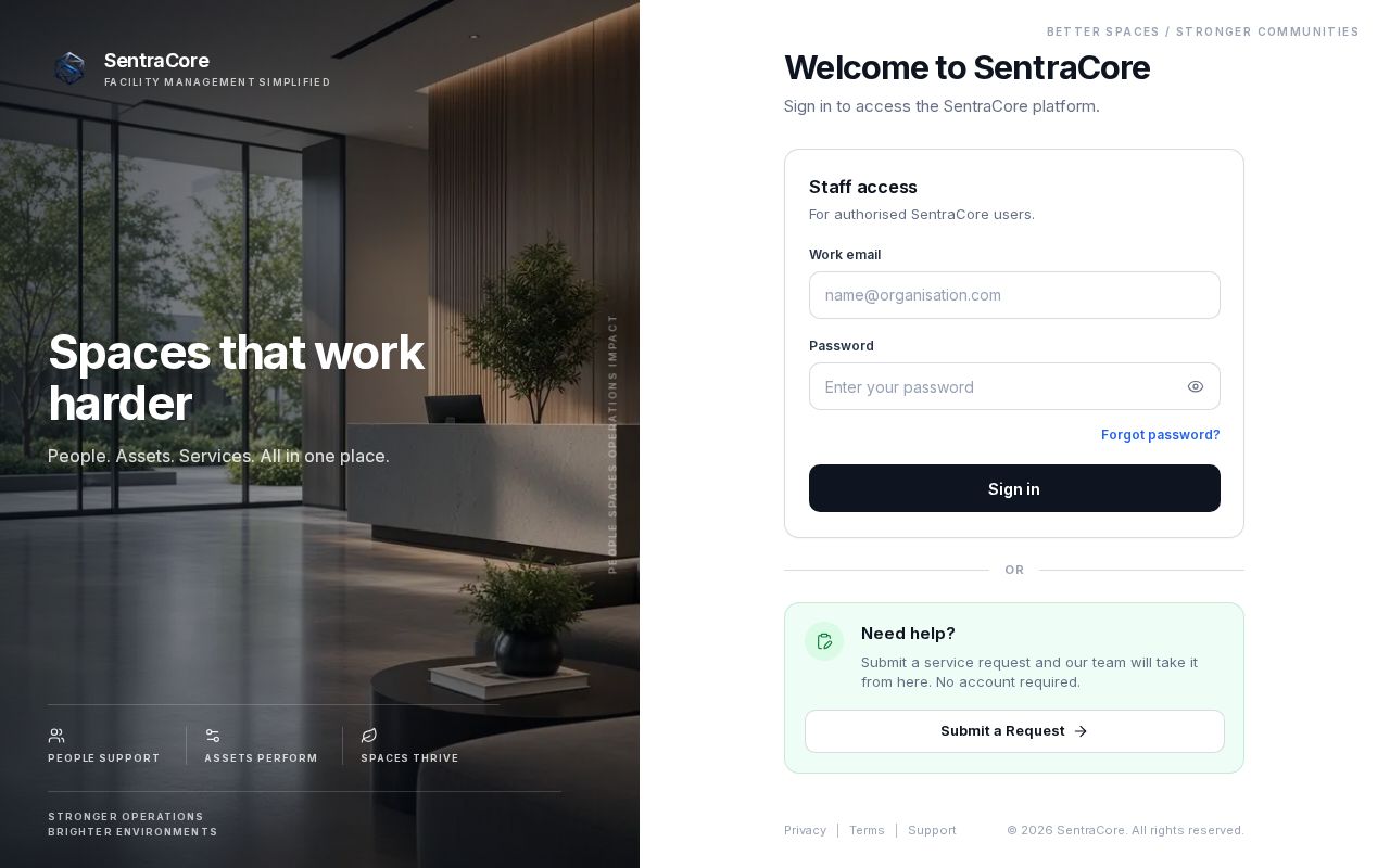 Preview of Sentracore Platform
