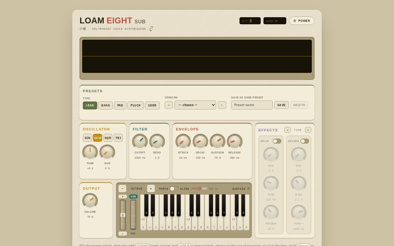 Preview of Loam Eight Sub