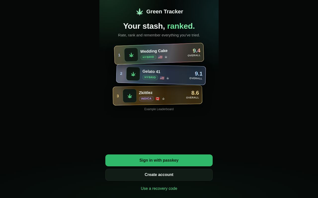 Preview of Green Tracker