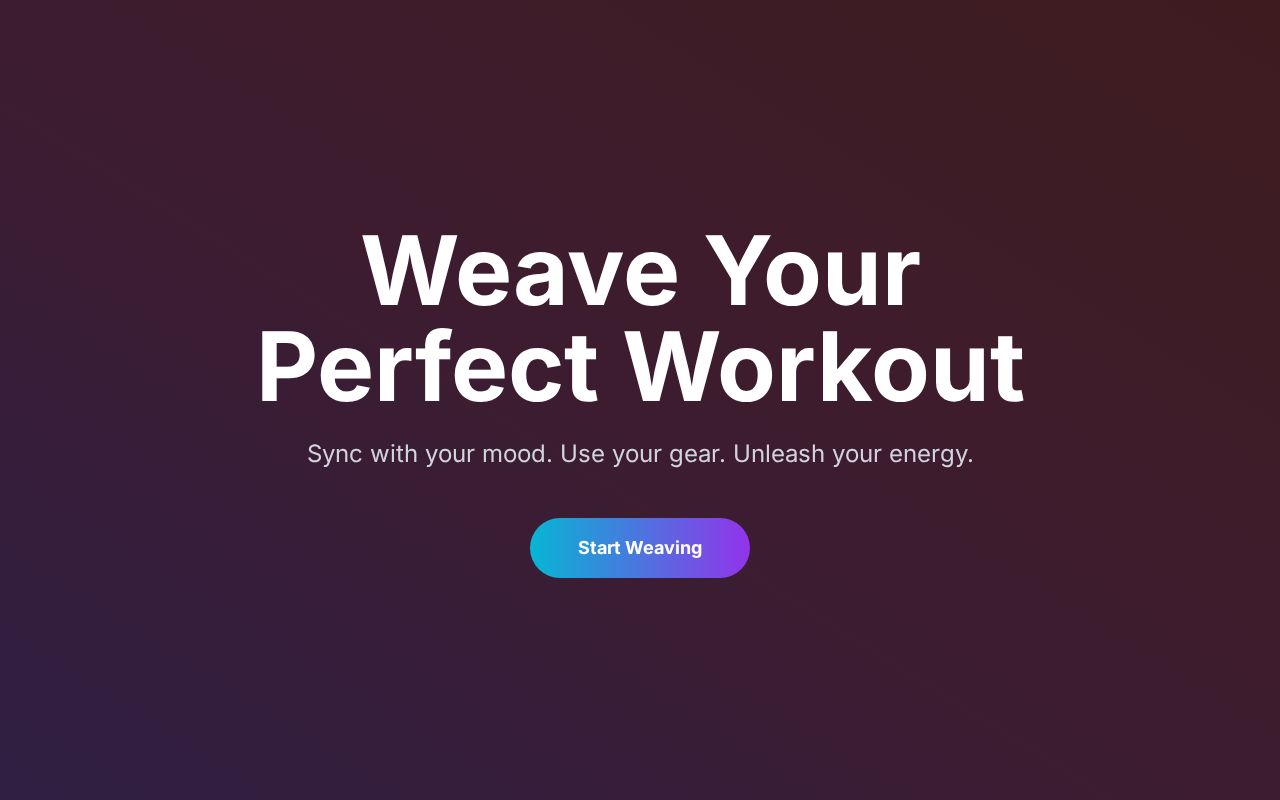 Preview of Workout Weaver AI